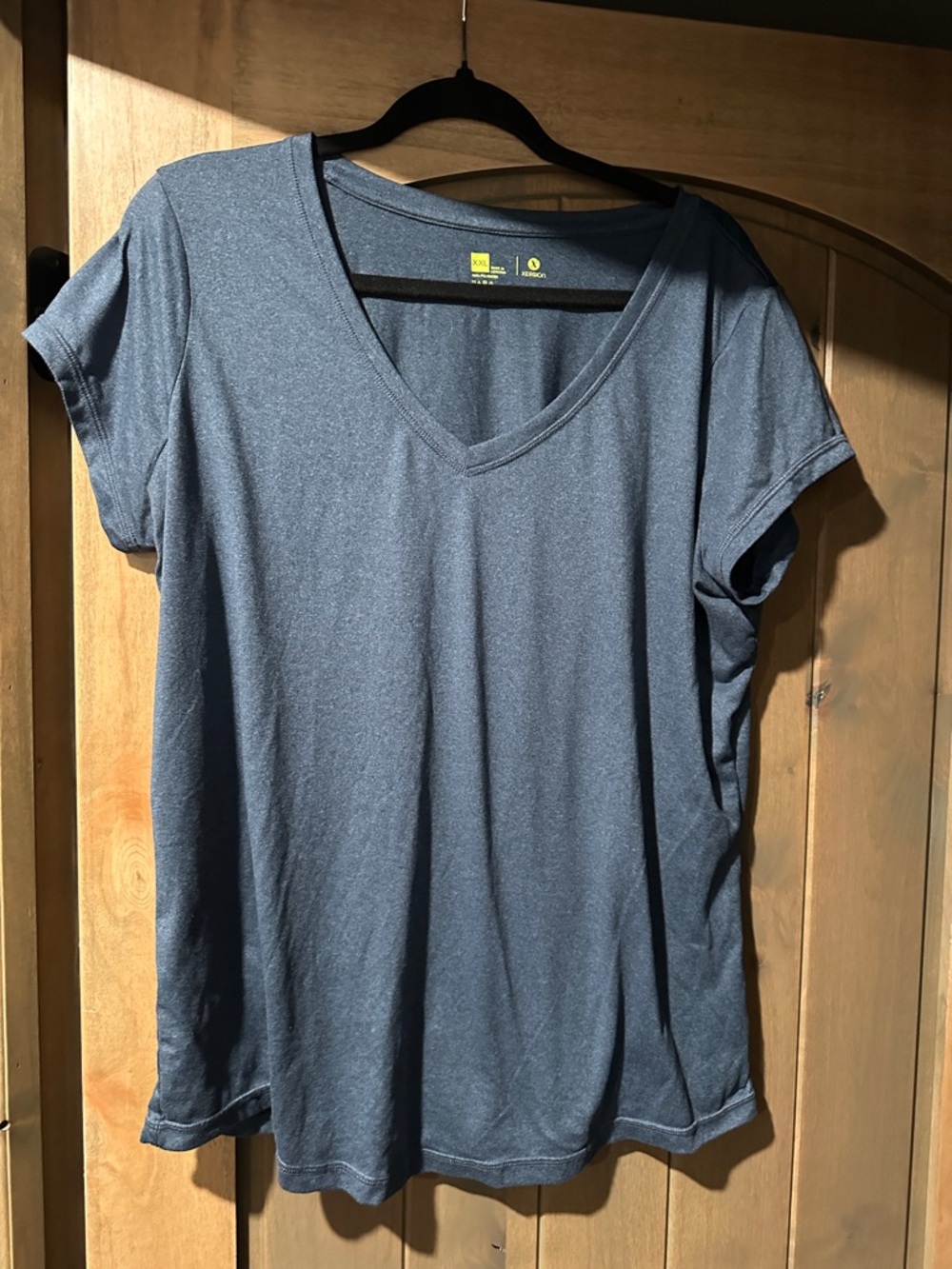 Exertion V-Neck Tee - Blueish/Navy